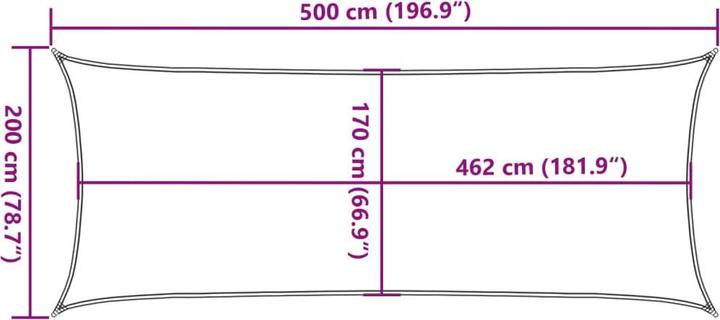 Produktbild vidaXL Sonnensegel (200 x 500 cm)