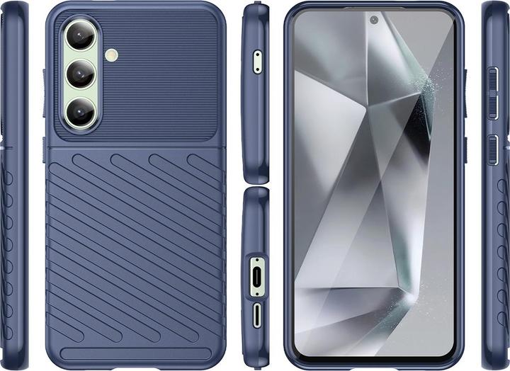 Actual product image Hurtel Thunder Case Hülle für Samsung Galaxy S24 FE Silikon Panzerhülle - Blau (Samsung Galaxy S24 FE)
