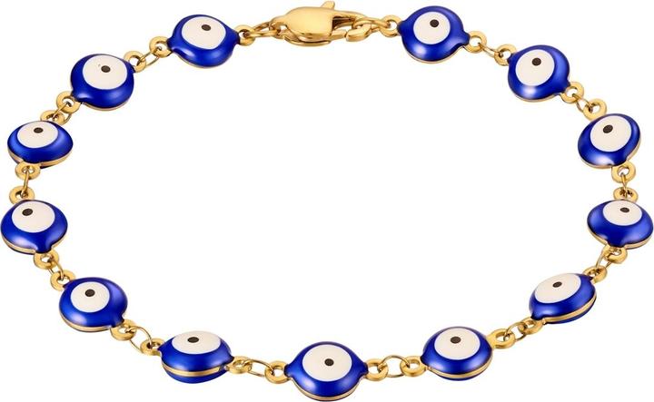 True Rebels Herren Armband Allsehendes Auge - 38951 (21 cm, Acciaio inossidabile)