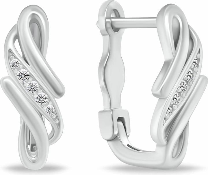 Produktbild Brilio Silver - Charming silver earrings with zircons PE068