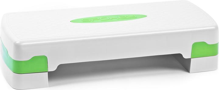 Image du produit Spokey Basic IV Dviejų pakopų aerobikos stepas, baltos ir žalios spalvos, 920946