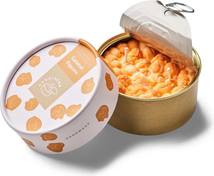 Candlecan Candela profumata al popcorn al caramello