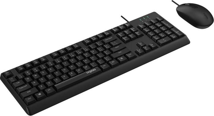 Actual product image Rapoo Kabelgebundenes Kombo Set "NX1500", Schwarz, QWERTZ (DE, Cable)