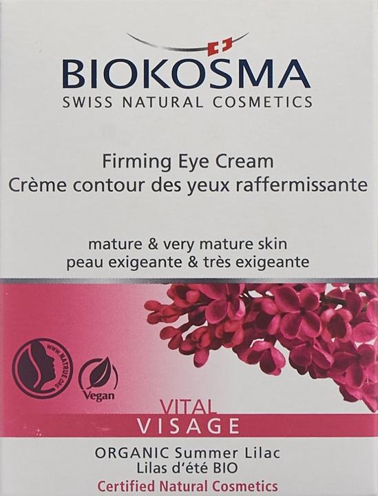 Actual product image Biokosma VITAL VISAGE - Firming eye cream (Eye Care Cream, 15 ml, Day)