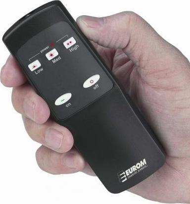 Actual product image Eurom Patio heater Golden 2000 Ultra RCD Black 2000 Watt incl. remote control (2000 W)