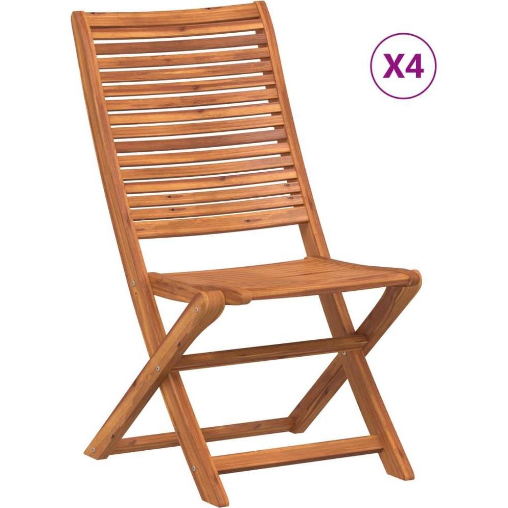 VidaXL, Gartenstühle, Gartenstühle 4 Stk. Klappbar Akazie