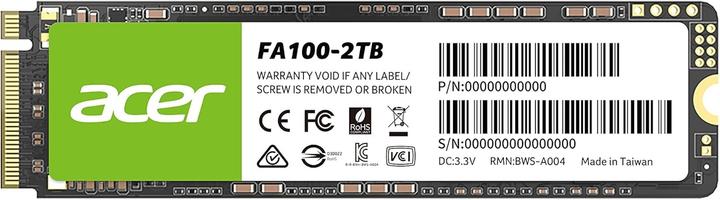 Actual product image Acer FA100 (2000 GB, M.2)