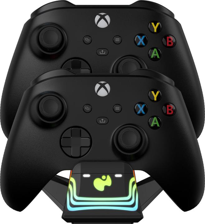 Produktbild PDP Ladestation Dual Afterglow Wave schwarz für XBOX SeriesX (Xbox Series X, Xbox One S, Xbox Series S)