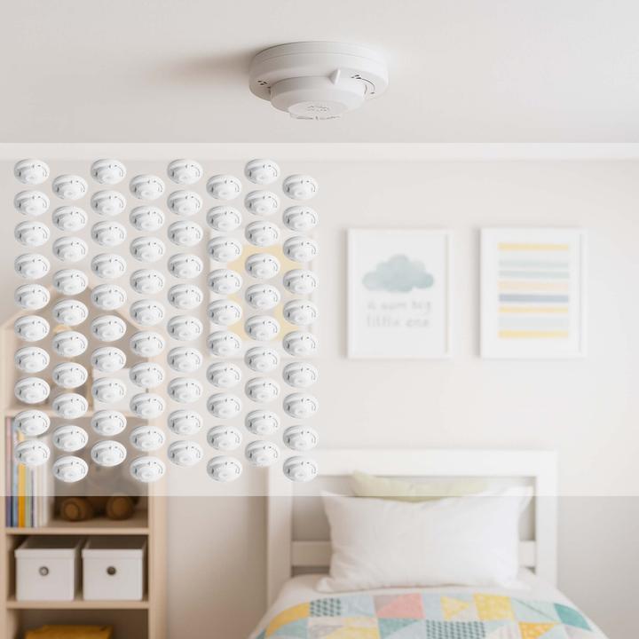 Produktbild Wiltec Rauchmelder vernetzt 80x Funk Feuermelder 10 Jahre Batterie Brandmelder