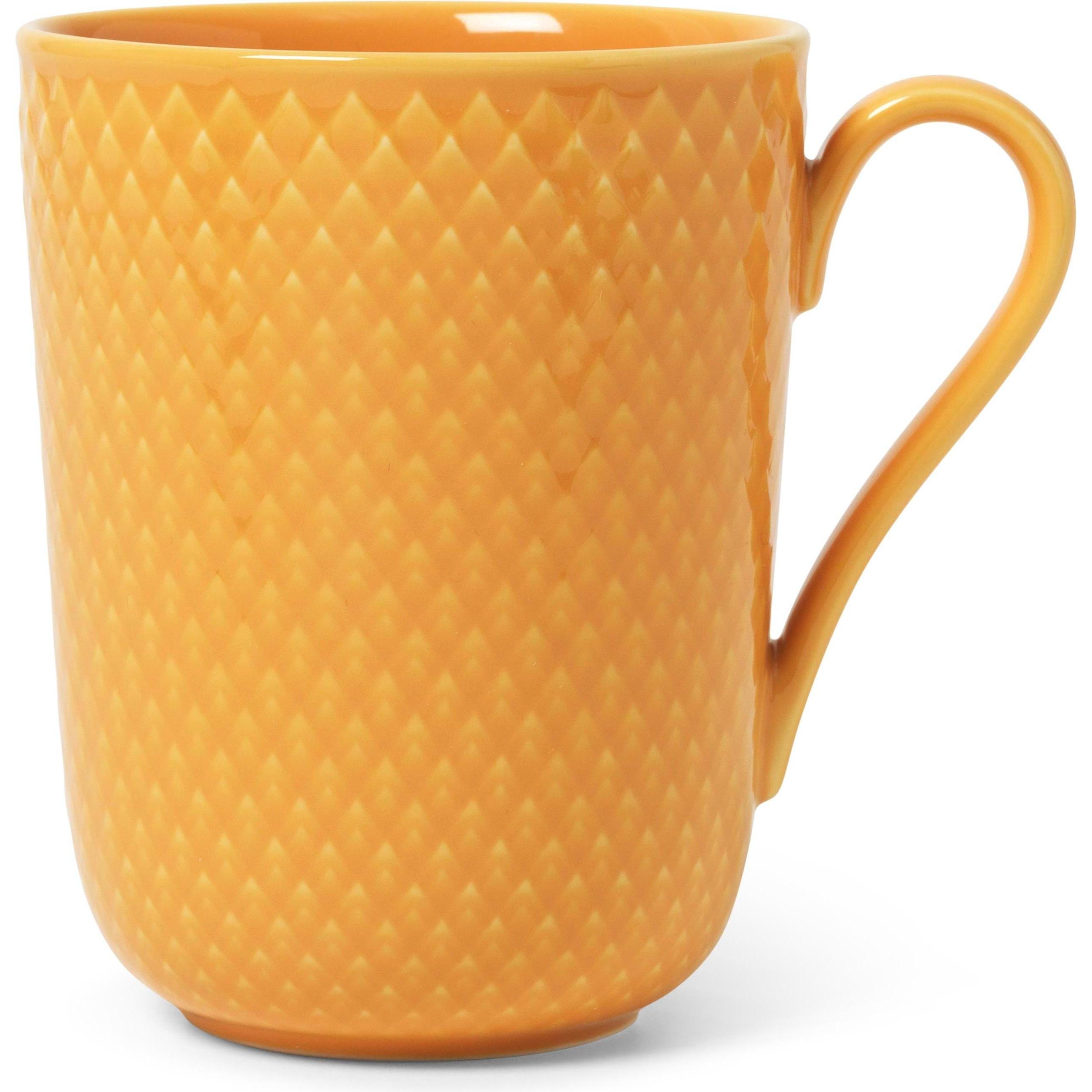 Lyngby Tazza Rhombe Color con manico, Tazza, Giallo