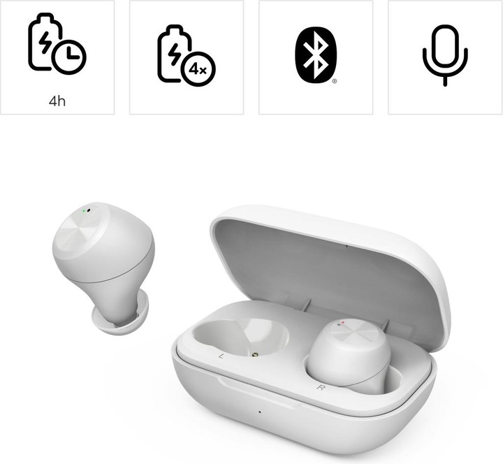 Produktbild Thomson WEAR7701W Bluetooth®-Kopfhörer, In-Ear, True Wireless, Mikrofon, Weiss (4 h, Kabellos)
