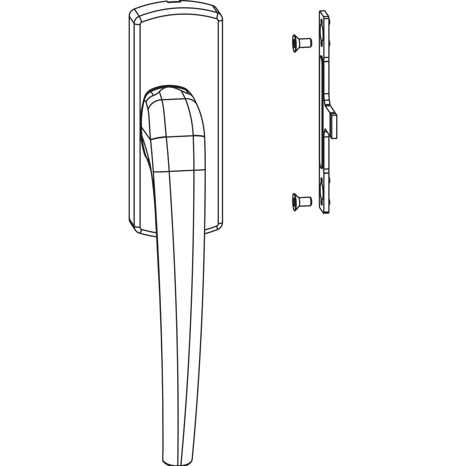 Thumbnail - Maco, Möbelgriff, SKB-Z Drehgriff für Aufsatzgetriebe, rechts, Aluminium silber eloxiert
