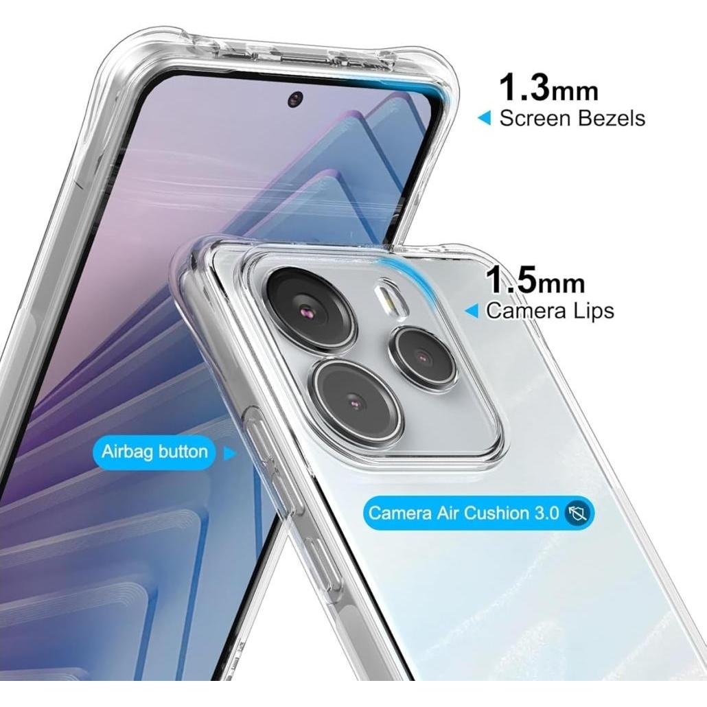 Thumbnail - Screenguard Hülle Crystal Soft Airbag Bumper (Xiaomi Redmi Note 14), Smartphone Hülle, Transparent