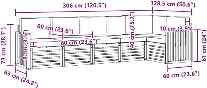 Produktbild vidaXL Outdoor-Sofa