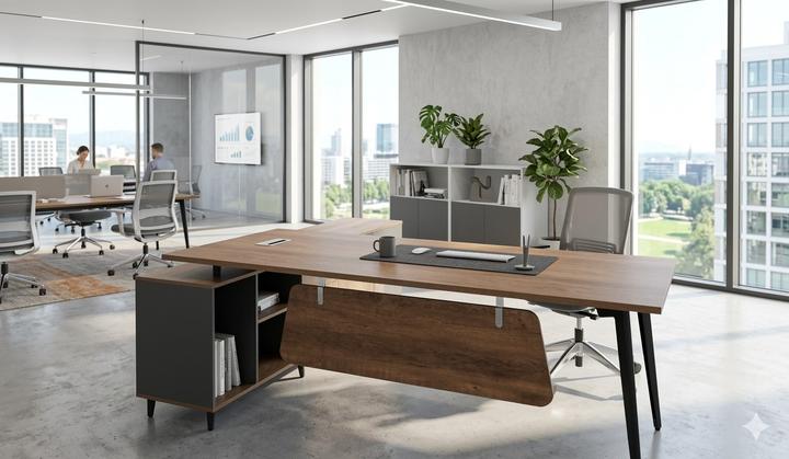 Image du produit Jet-Line Bureau SAN PAULO 2m à droite (160 x 160 x 75 cm)