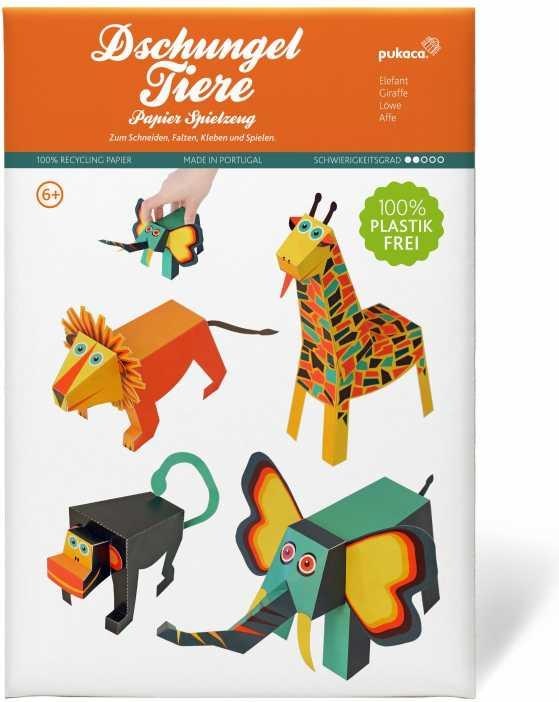 Produktbild Pukaca Papierspielzeugset. 4 Dschungeltiere (Deutsch)