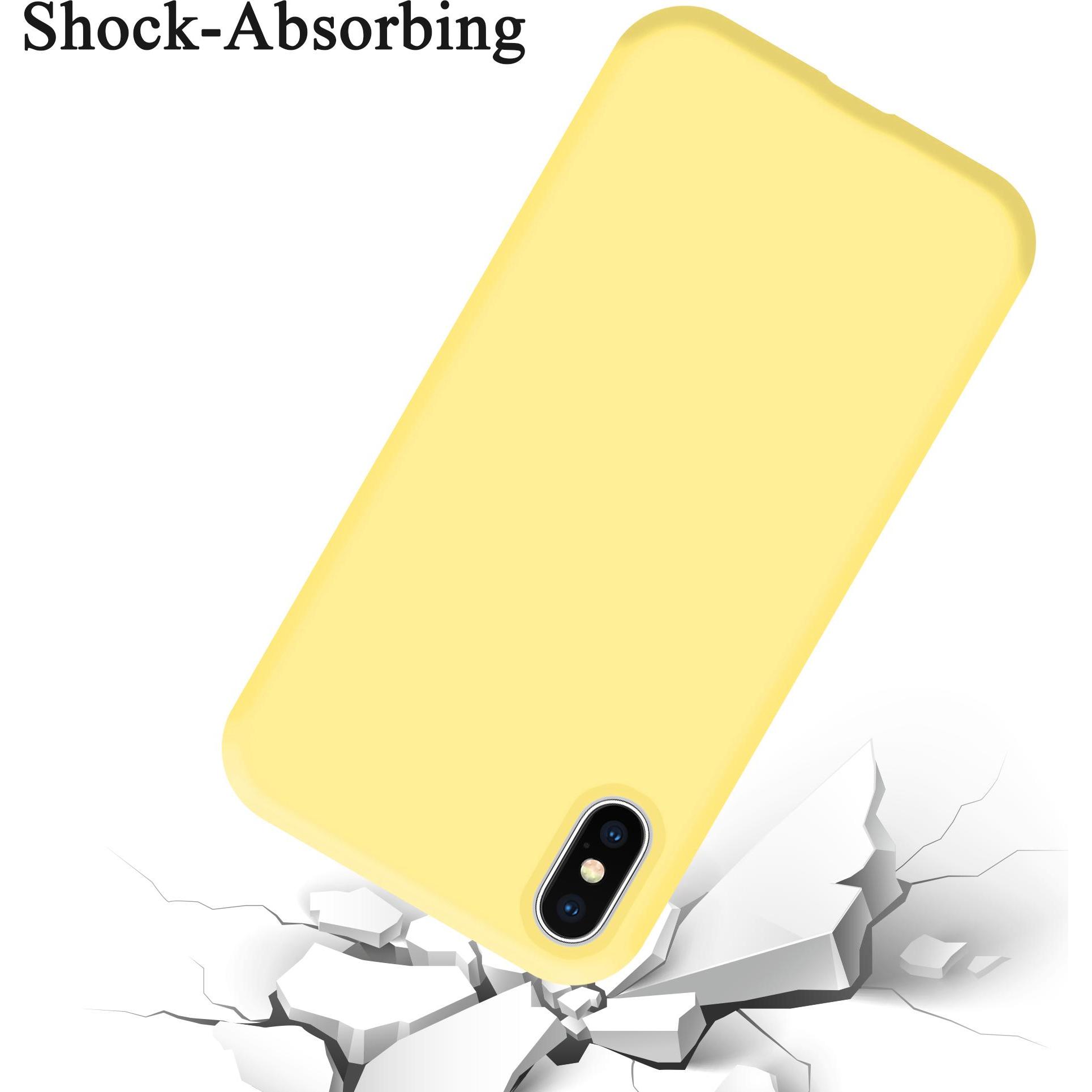 Thumbnail - Cadorabo TPU Liquid Silicone Case Cover (Apple iPhone XS Max), Smartphone Hülle, Gelb