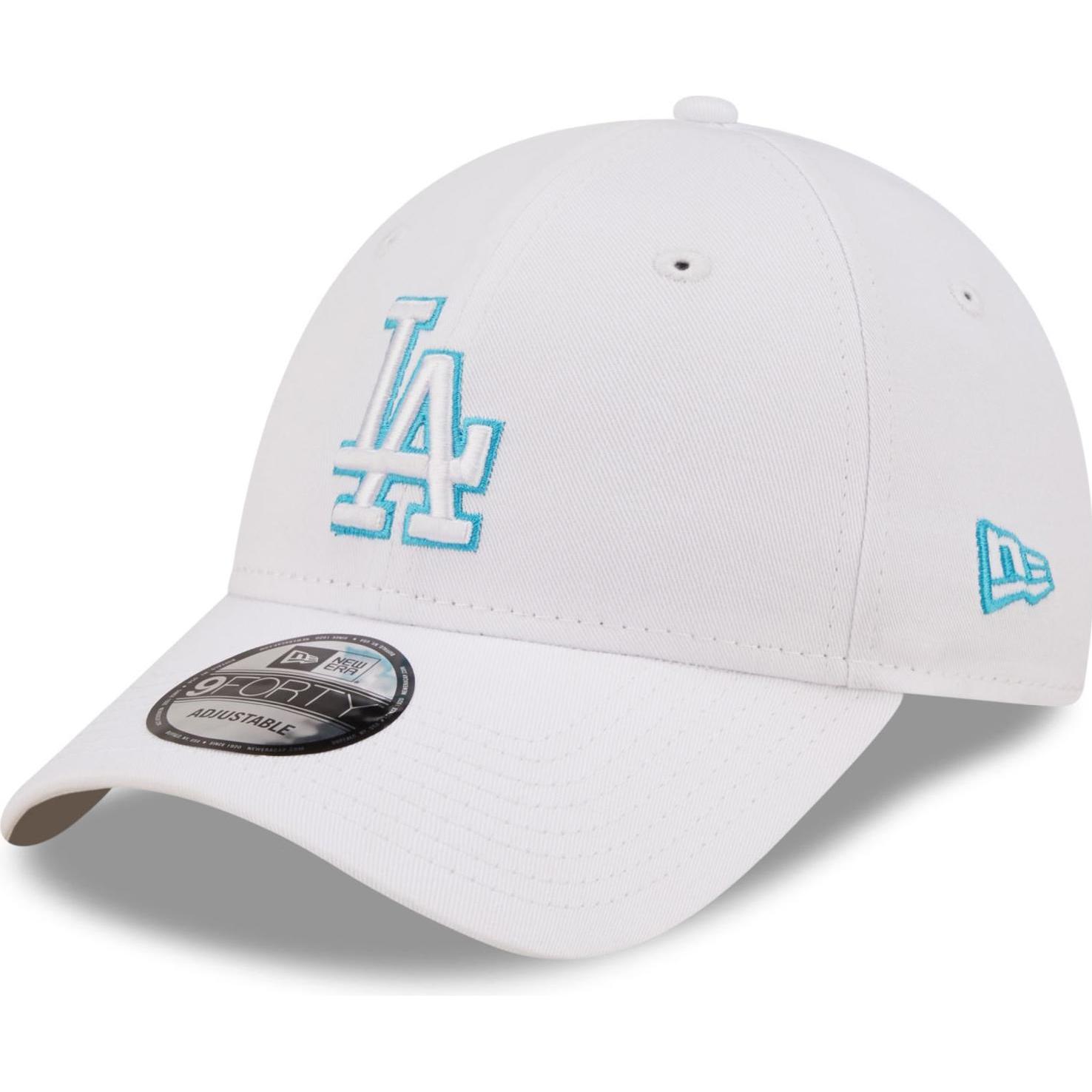New Era, Herren, Cap, 9Forty Strapback Outline Los Angeles Dodgers, Weiss