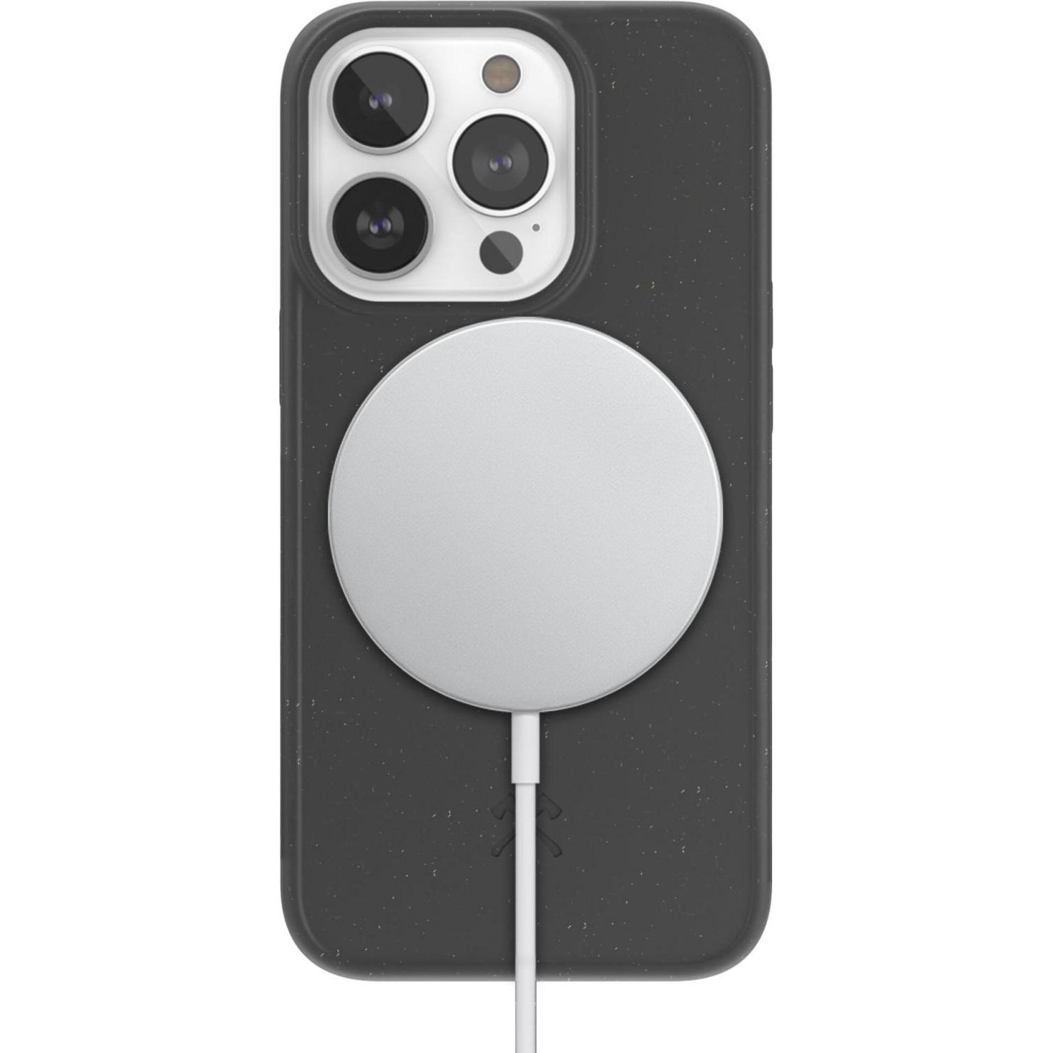 Woodcessories BioCase Magsafe (Apple iPhone 14 Pro), Smartphone Hülle, Schwarz