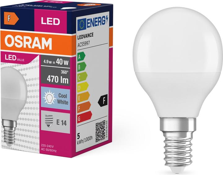 Produktbild Osram LED Lampe Value Classic (E14, 470 lm, 10 x)