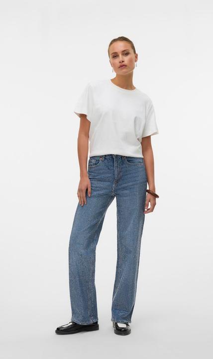 Actual product image Vero Moda VMTESSA Hohe Taille Weiter Beinschnitt Jeans Weit geschnitten (W28/L30)