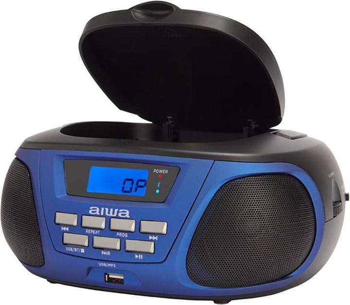 Produktbild Aiwa BBTU-300BL portable stereo system Analog Black, Blue (AM, FM, MW, Bluetooth)
