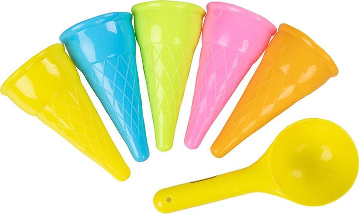 Idena Sandformen Set Eiscreme mit Löffel mehrfarbig 6 Teile