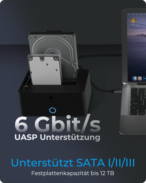 Produktbild Icy Box Klon- und DockingStation für 2,5" oder 3,5" SATA Laufwerke,IB-1232CL-U3