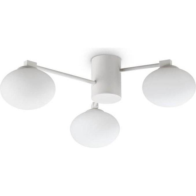 Ideal lux, Wandleuchte + Deckenleuchte, HERMES G9 Deckenleuchte 3x ⌀600mm dimmbar Weiss warmweiss 322667 (370 lm, G9)