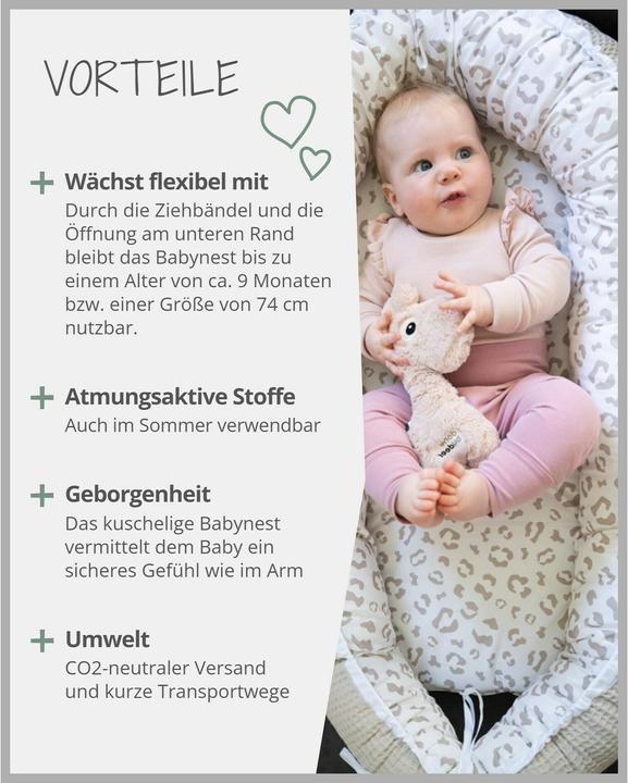 Produktbild Ullenboom Babynest Leo 55 x 95 cm