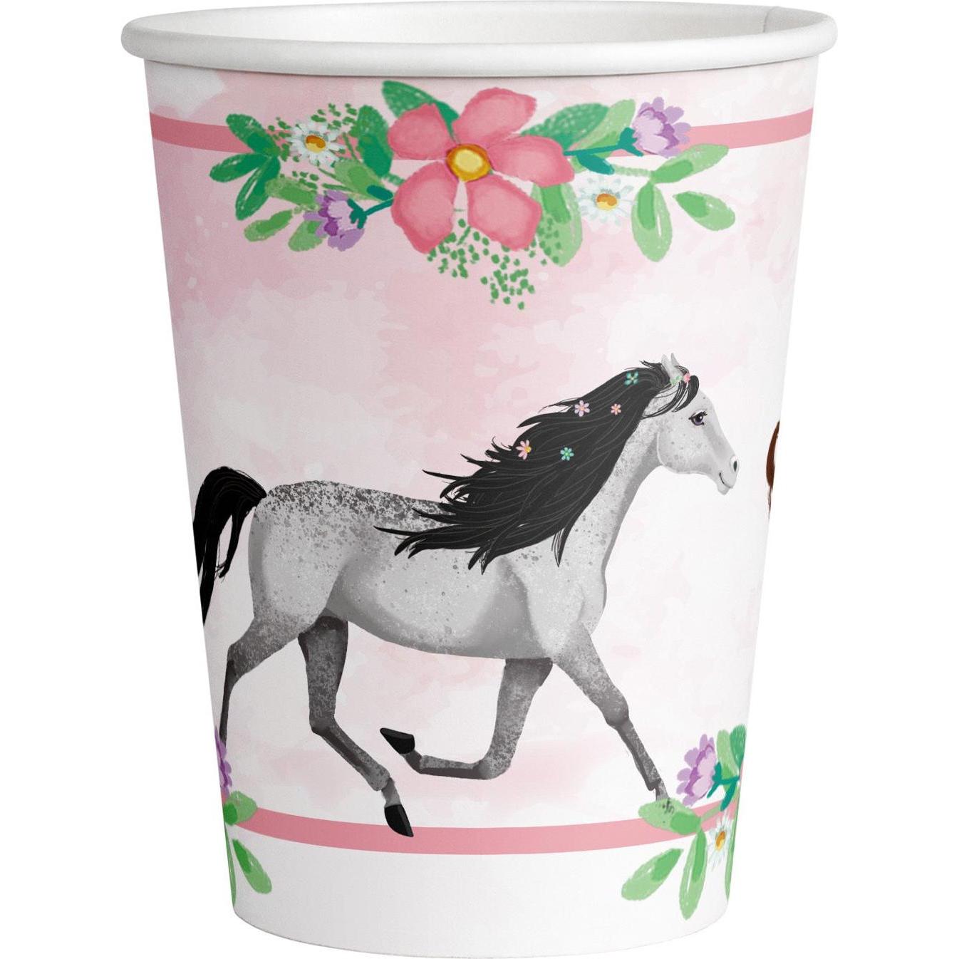 Amscan, Einweggeschirr, Becher Pferde ml (8 x)