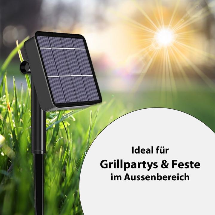 Immagine prodotto Hermex 22 m di luci solari a LED per l'illuminazione del giardino ghirlanda bianco caldo (22 m)