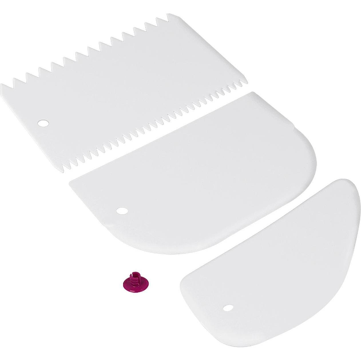 6x Metaltex Teigspachtel, Backutensilien, Weiss