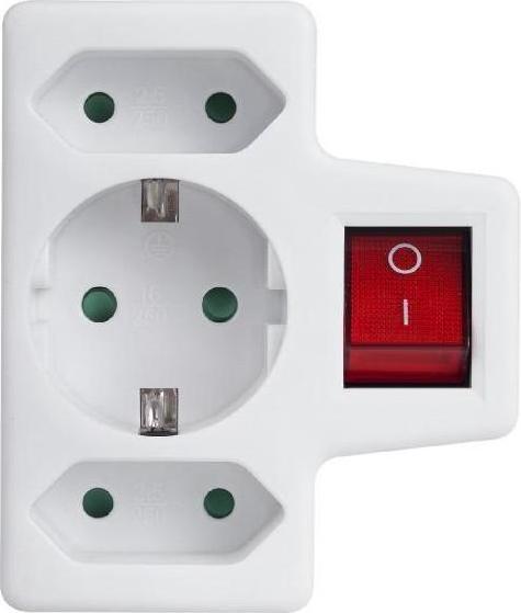 Actual product image Maclean MCE215 - Energy - Verschiedene Schuko/Euro-Stecker - Mit oder Ohne Schalte (3x, CEE 7/4, CEE 7/5)