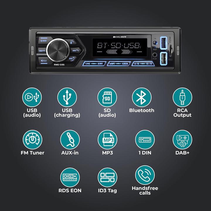Produktbild Caliber RMD035DAB Autoradio mit DAB+ und Bluetooth