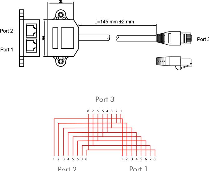 Actual product image LogiLink T-Adapter (Cable Accessories)