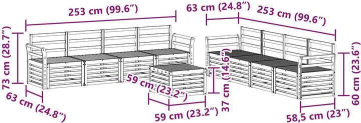 Produktbild vidaXL Outdoor-Sofa