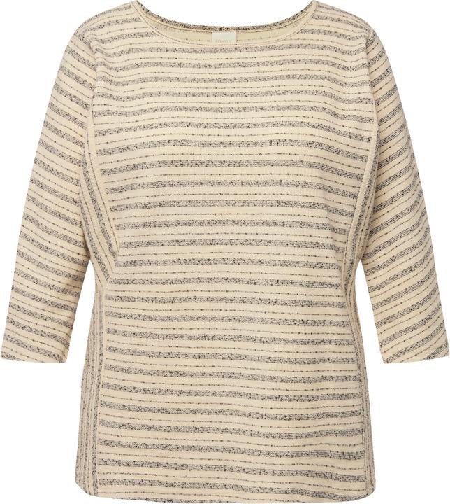 Produktbild Ulla Popken Sweatshirt, Streifen, Rundhals, 3/4-Arm (42, 44)