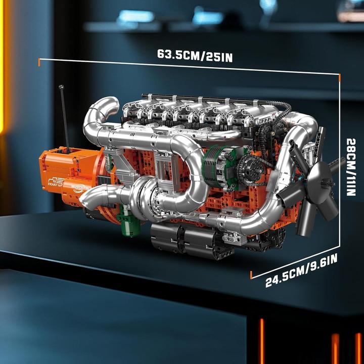 Image du produit Mould King Inline-6 Truck Motor & Getriebe