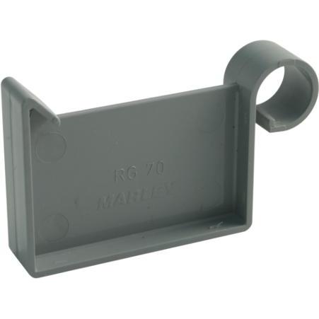 House of Marley, Vorhang Zubehör, Marley Kastenrinnenendstck Kunststoff eckig Fenstergrau RAL 7040 NW 70 mm
