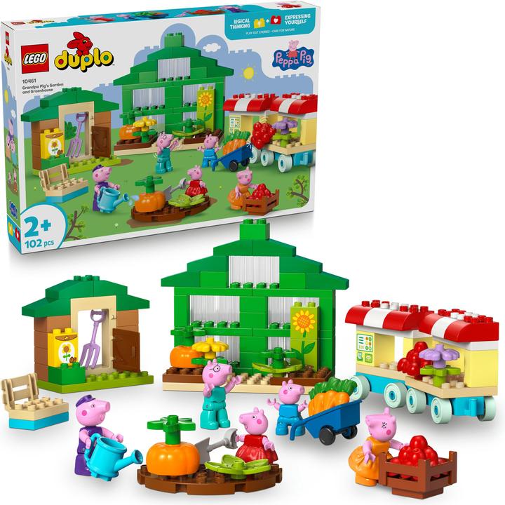 Actual product image LEGO DUPLO 10461 Bedstefar Gris' have og drivhus (10461)