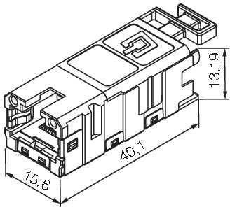 Produktbild Weidmüller Einsatz RJ45 Flanscheinsatz AWG 22 Profinet IE-BI-RJ45-FJ-P