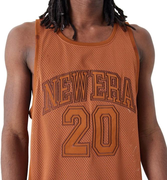 Immagine prodotto New Era Canotta in Poly Mesh - BRAND LOGO terra marrone - L (L)