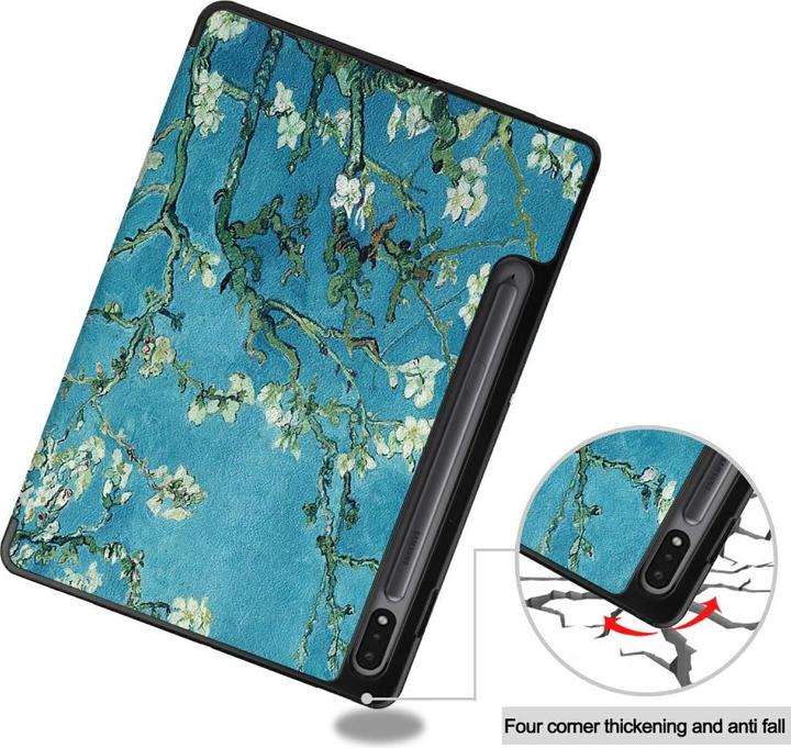 Productafbeelding Cover-Discount Galaxy Tab S7 (11.0) - Tri-fold Smart Case Bloemen (Galaxy Tab S7 11.0 (2020))