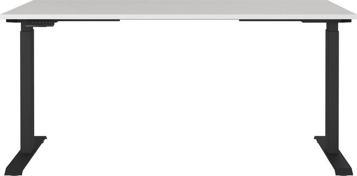 Actual product image Germania JET height-adjustable desk light grey rectangular, T-leg frame white 120.0 x 80.0 c (120 x 72 cm)