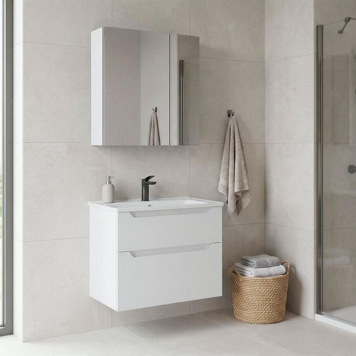 Produktbild Homitis Messina 65 v2 Bathroom Cabinet With Sink & Mirror Set (2 Pieces)