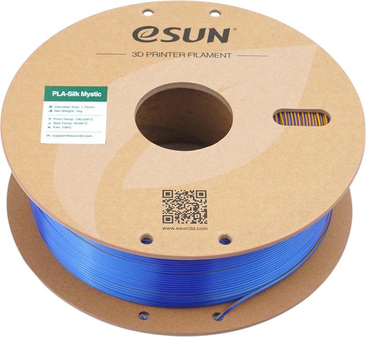 Produktbild eSUN ePLA-Silk Mystic Gold-Blau-Purple Filament 1.75mm 1Kg (PLA, 1.75 mm, 1000 g, Mehrfarbig)
