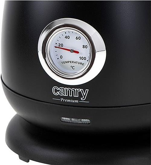 Produktbild Camry CR 1344 Electric kettle with a thermometer 1,7L, Black (1.70 l)