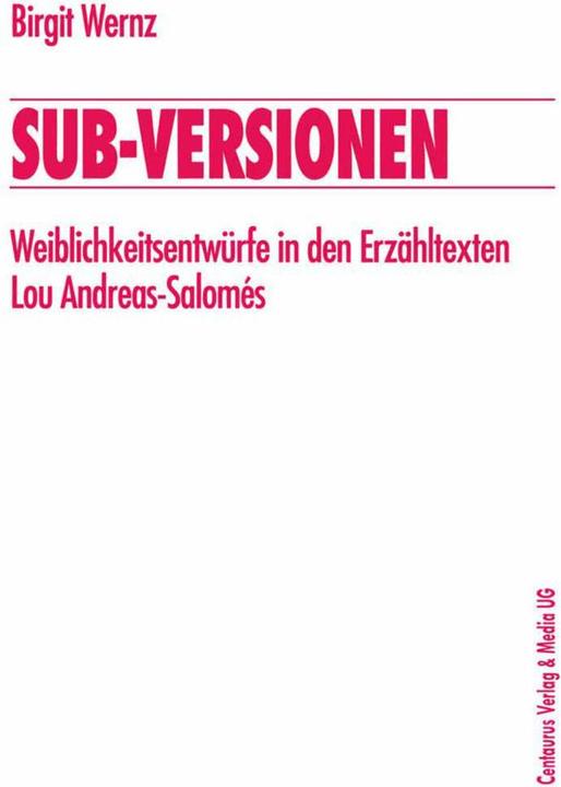 Produktbild Sub-Versionen (Birgit Wernz, 1997)