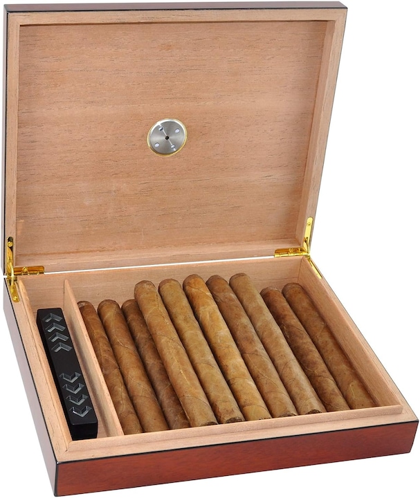 Actual product image Eitida Handmade cigar box, macassar brown (20)